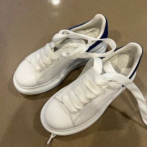 White Alexander McQueen boys toddler sneakers